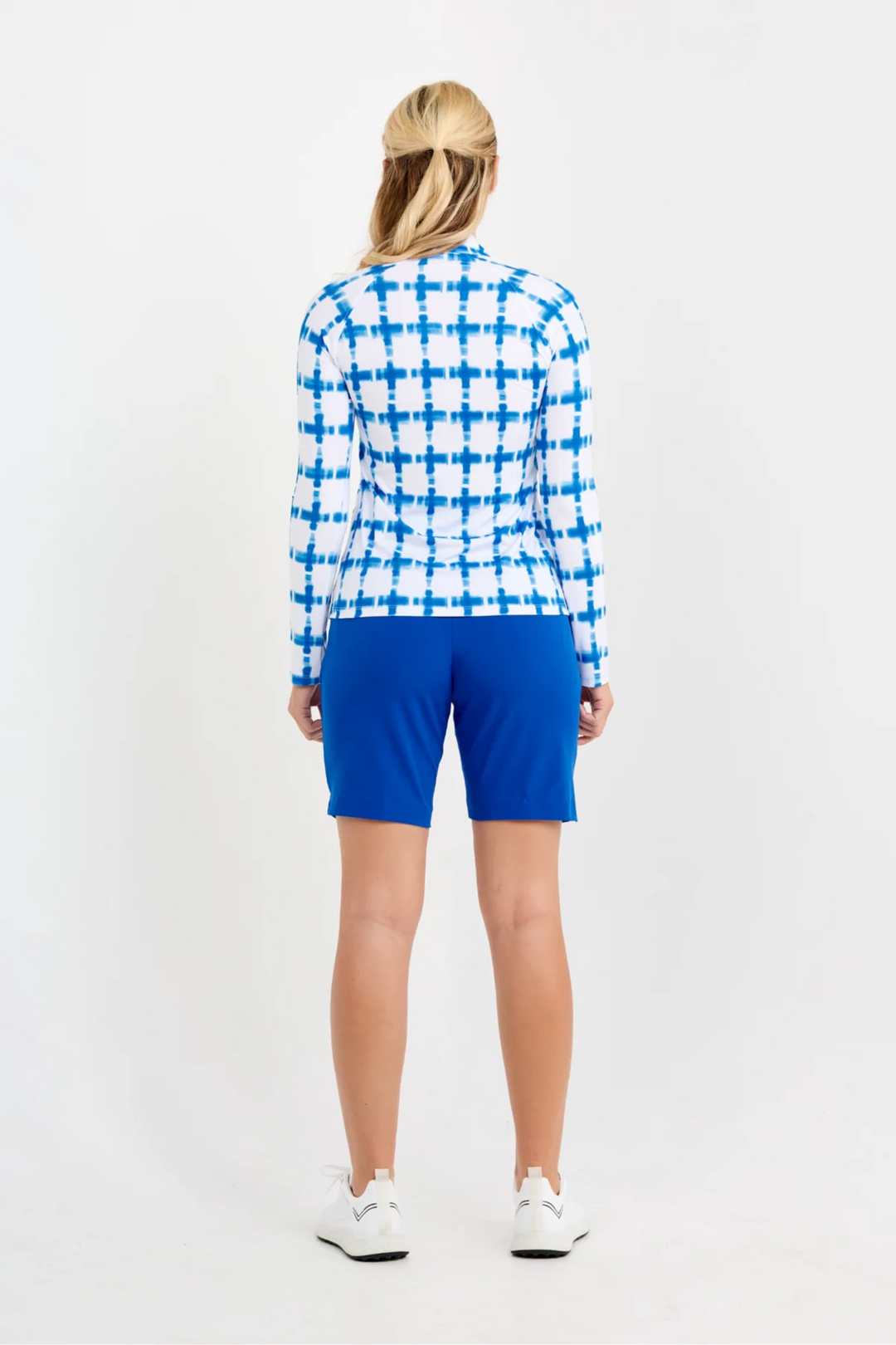 Sofibella Raglan Long Sleeve Pullover - Brushed Check