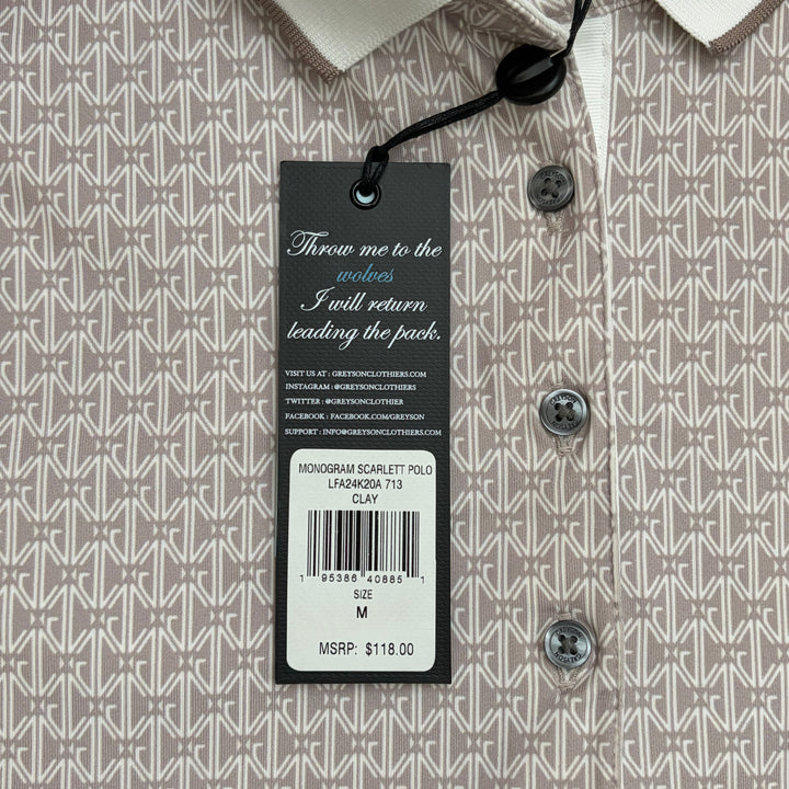 Greyson Women's Golf Polo Monogram Scarlett Clay Size M