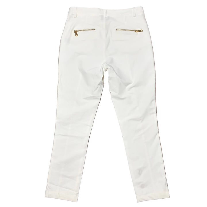 MDC Stretch Gold Zip Curvy Cropped Pants 25" - White - Skorzie