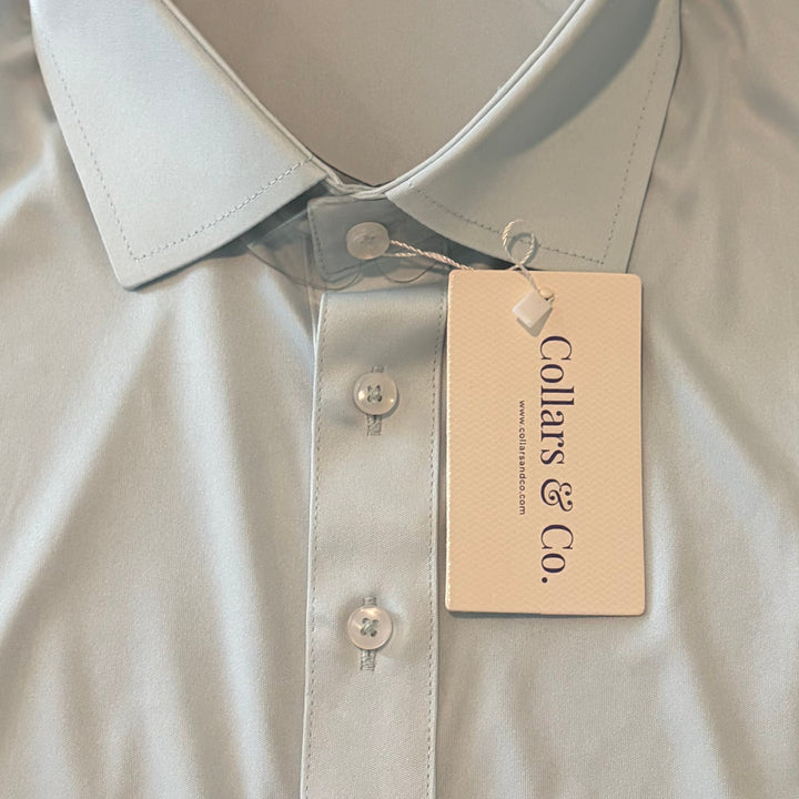 Collars & Co Men's Golf Polo Semi-Spread Collar Mint Size L