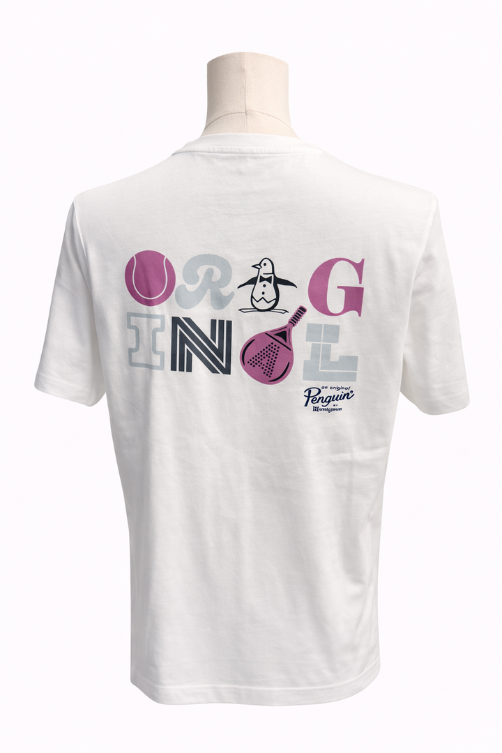 Penguin "Original" Paddle Graphic T-Shirt - White - Medium - Skorzie
