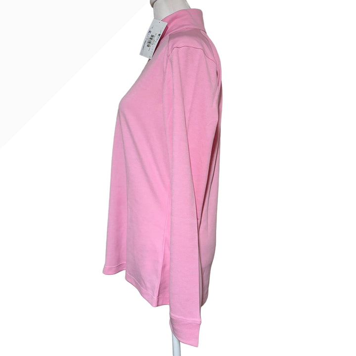 Greg Norman Freedom Performance Zip Pullover - Pink Dream Heather - Medium - Skorzie