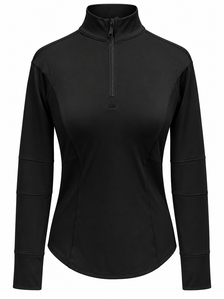 Lucky In Love Flex Long Sleeve Quarter Zip - Black