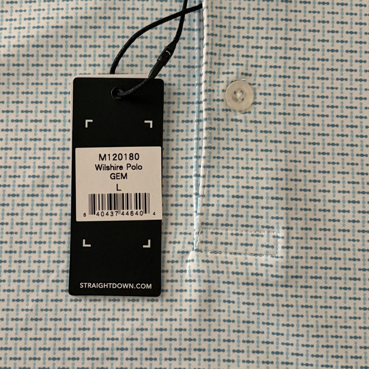 Straight Down Men's Golf Polo Wilshire Gemstone Size L