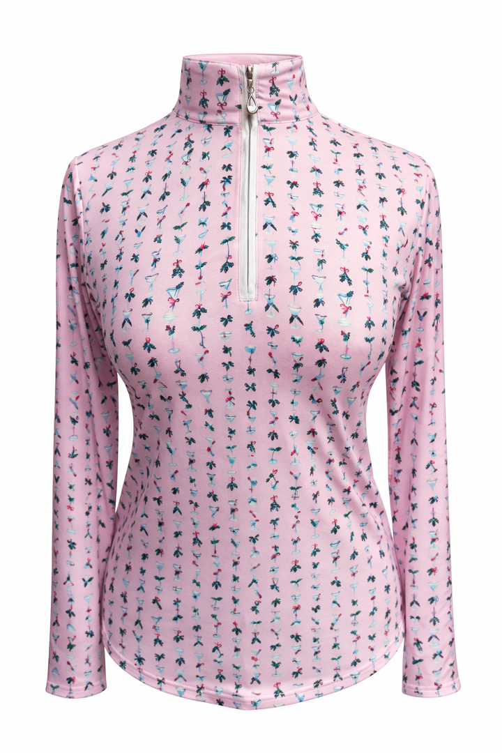 SanSoleil SOLCOOL PRINT MOCK - MISTLETOE MARTINI PINK - Skorzie