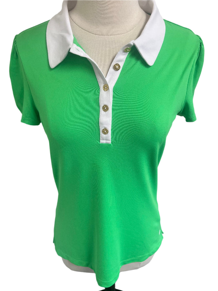 Lilly Pulitzer Luxletic Shortsleeve Polo - Green - Skorzie