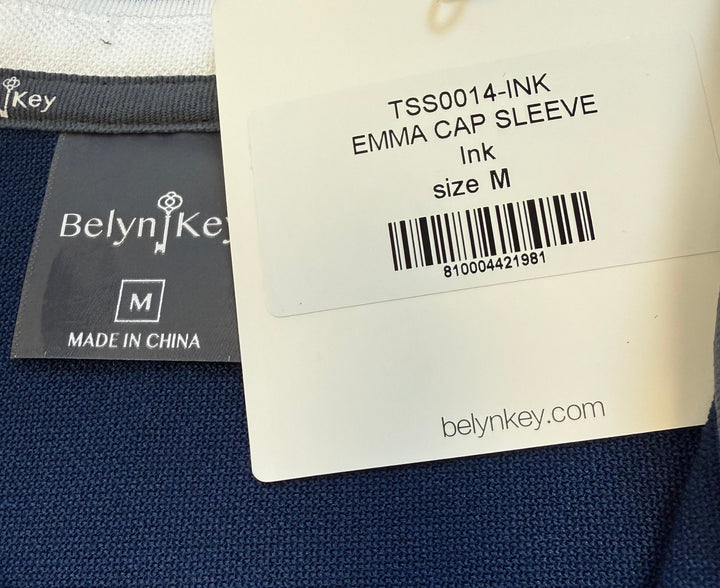 Belyn Key Emma Cap Sleeve Top (w/ logo) - Ink - Medium