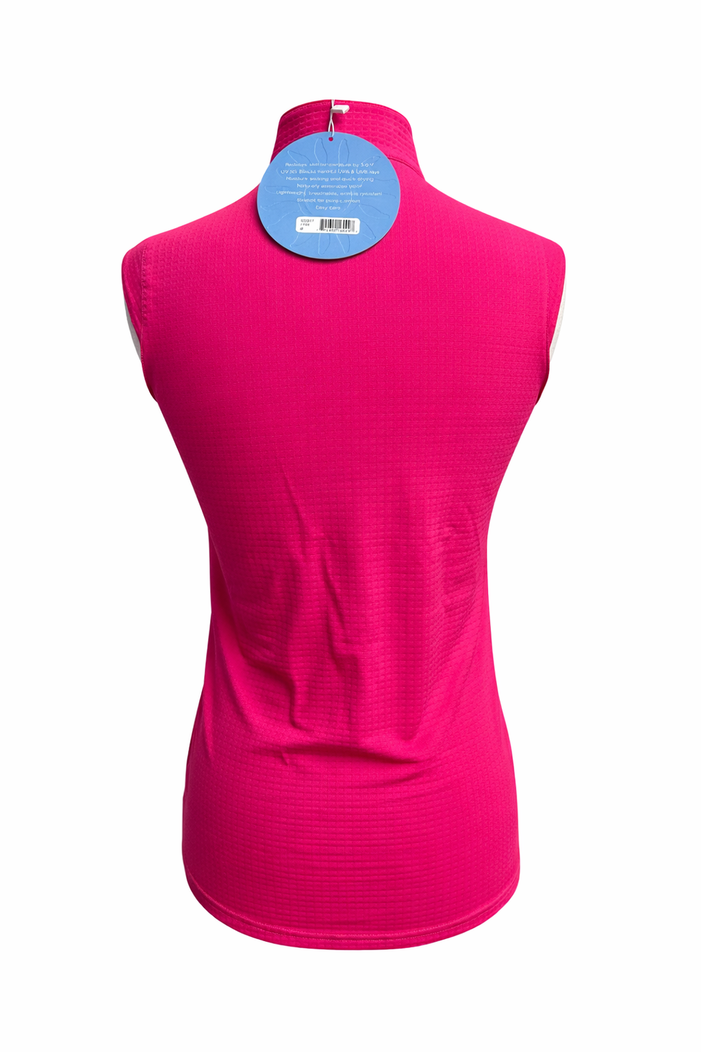 SanSoleil 1/4 Zip Sleeveless Solid Mock - Pink - Medium - Skorzie