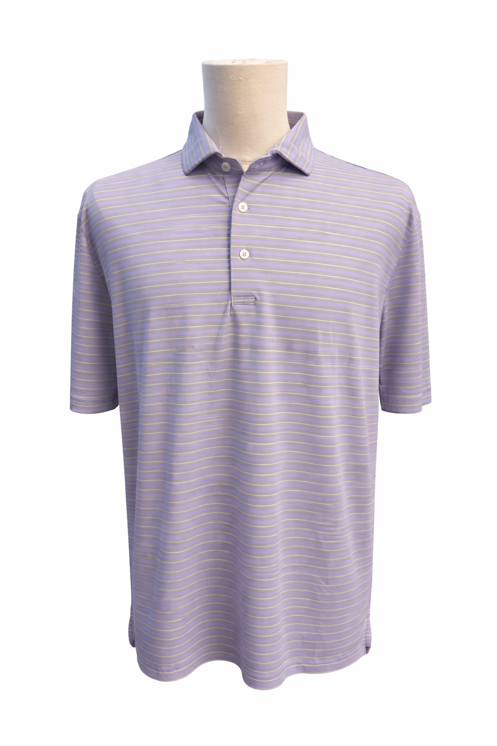 RLX Ralph Lauren Multi Stripe Polo (w/ logo) - Gray/Lavender - X-Large - Skorzie