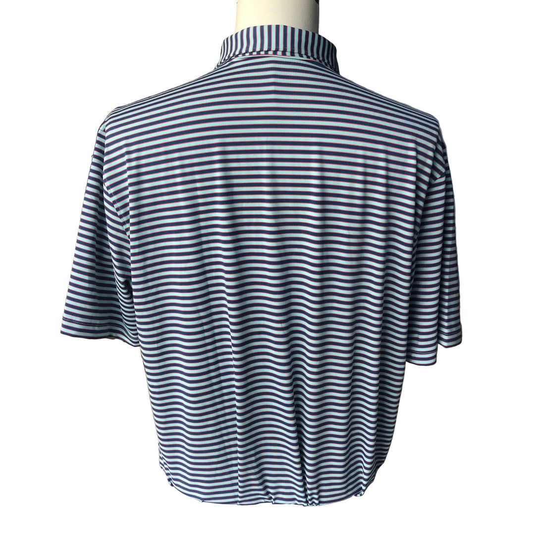Turtleson Waverly Stripe Polo - Juniper/Wave - Skorzie