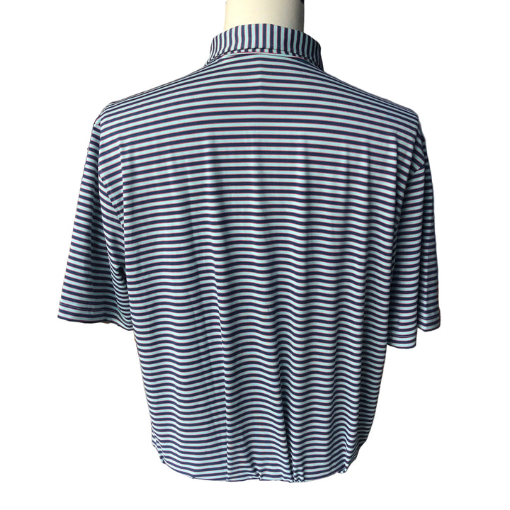 Turtleson Waverly Stripe Polo - Juniper/Wave - Skorzie