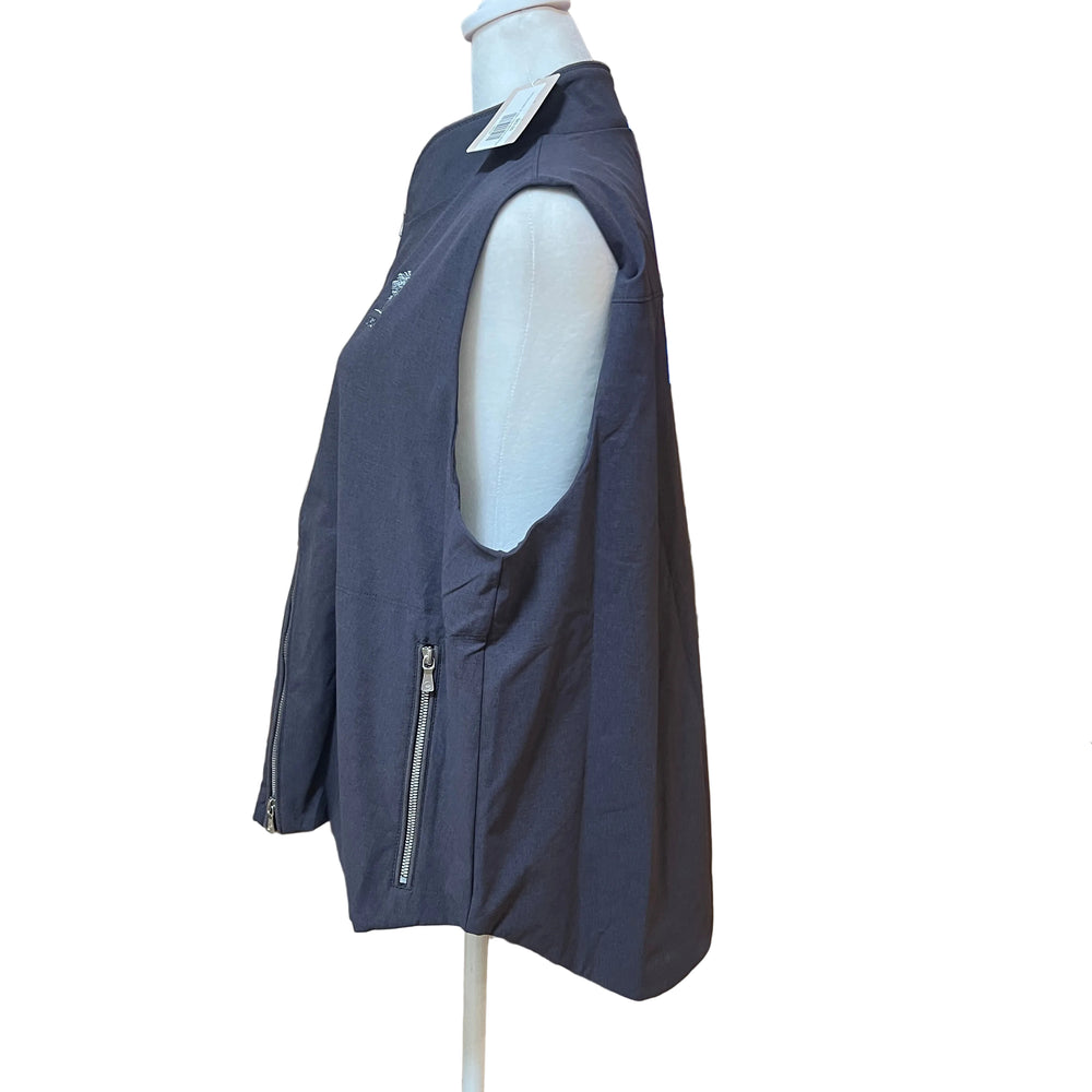 Peter Millar Surge Full-Zip Vest (w/ logo) - Grey - Skorzie