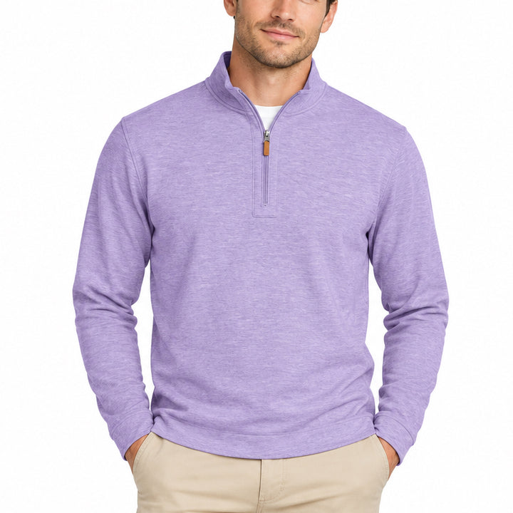 Collars & Co Men's Golf Quarter Zip Reversible Purple Size S