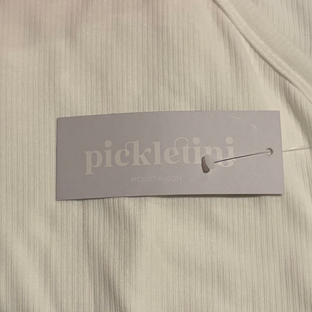 Pickletini Women's Pickleball Tiffany Tank White Size L (FINAL SALE ITEM)