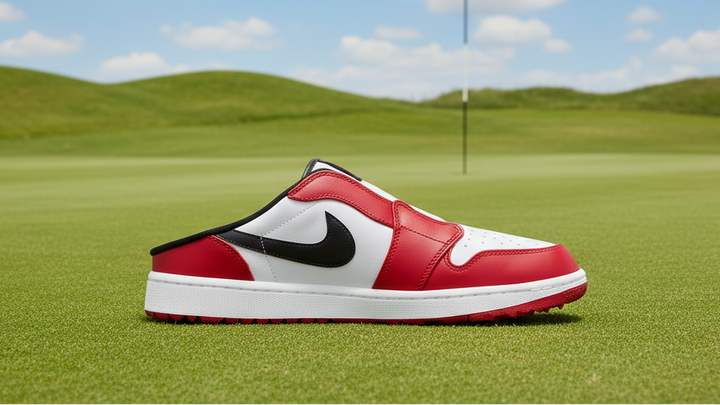 Nike Men's Air Jordan Golf Mule Shoes - White/Black/Varsity Red