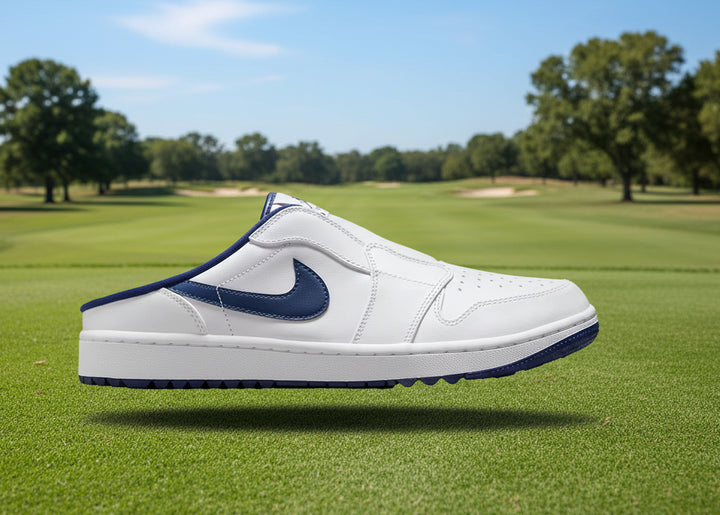 Nike Men's Air Jordan Golf Mule Shoes - White/Midnight Navy - Size 11