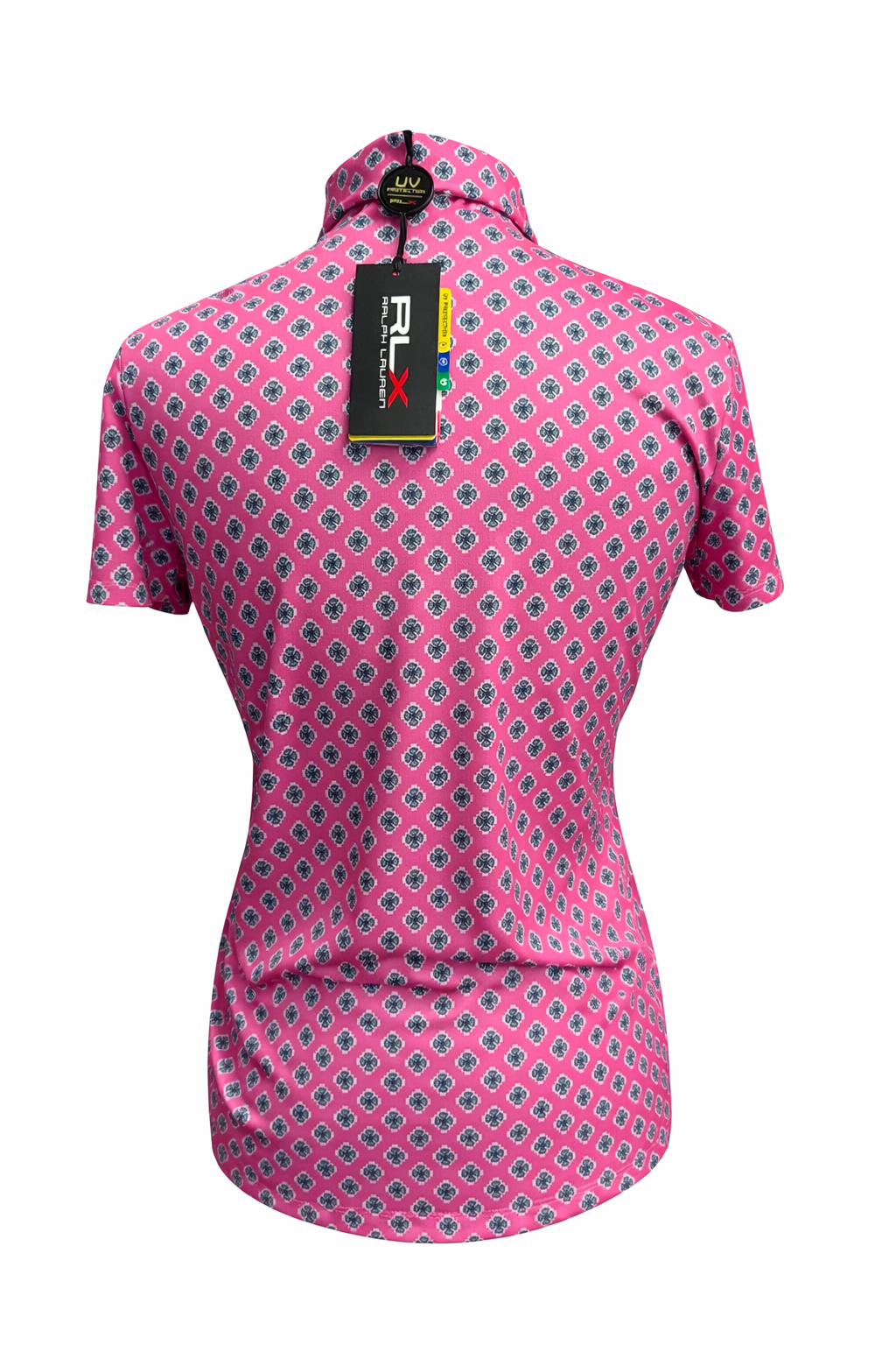 RLX Ralph Lauren Women's Rose Pink Printed Polo - Medium - Skorzie