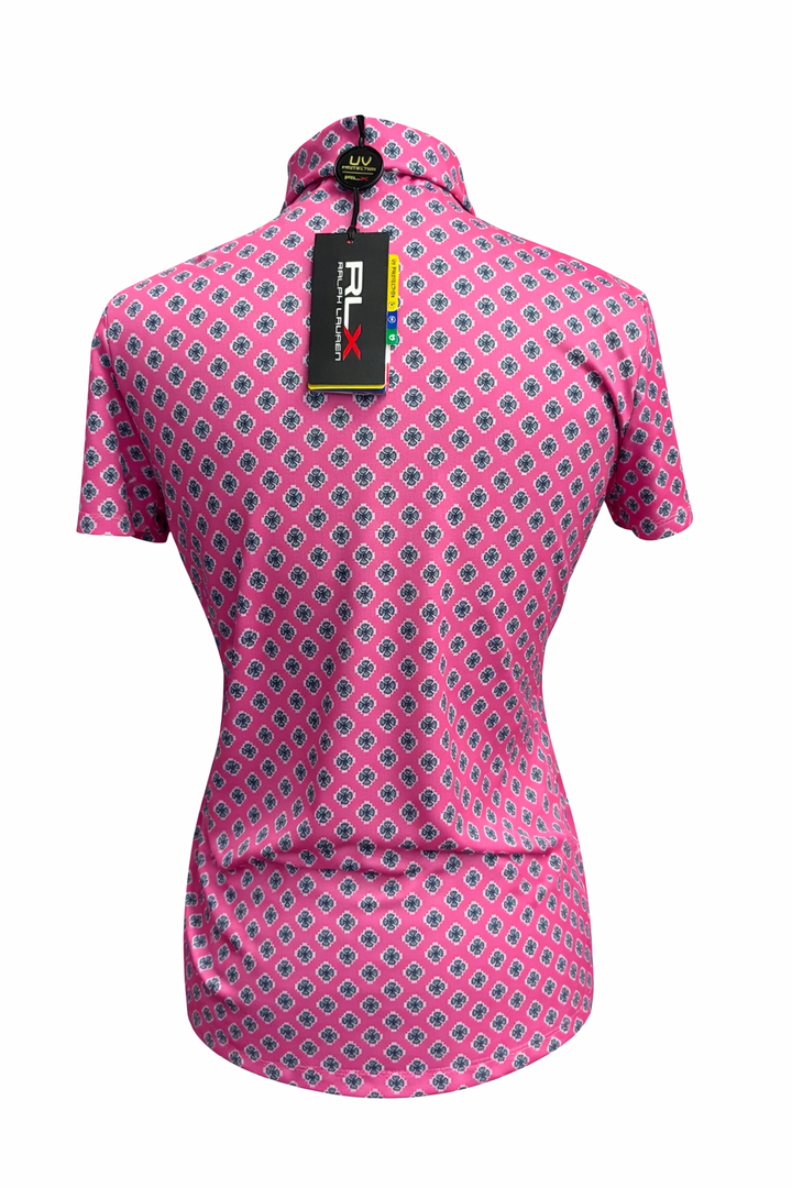 RLX Ralph Lauren Women's Rose Pink Printed Polo - Medium - Skorzie