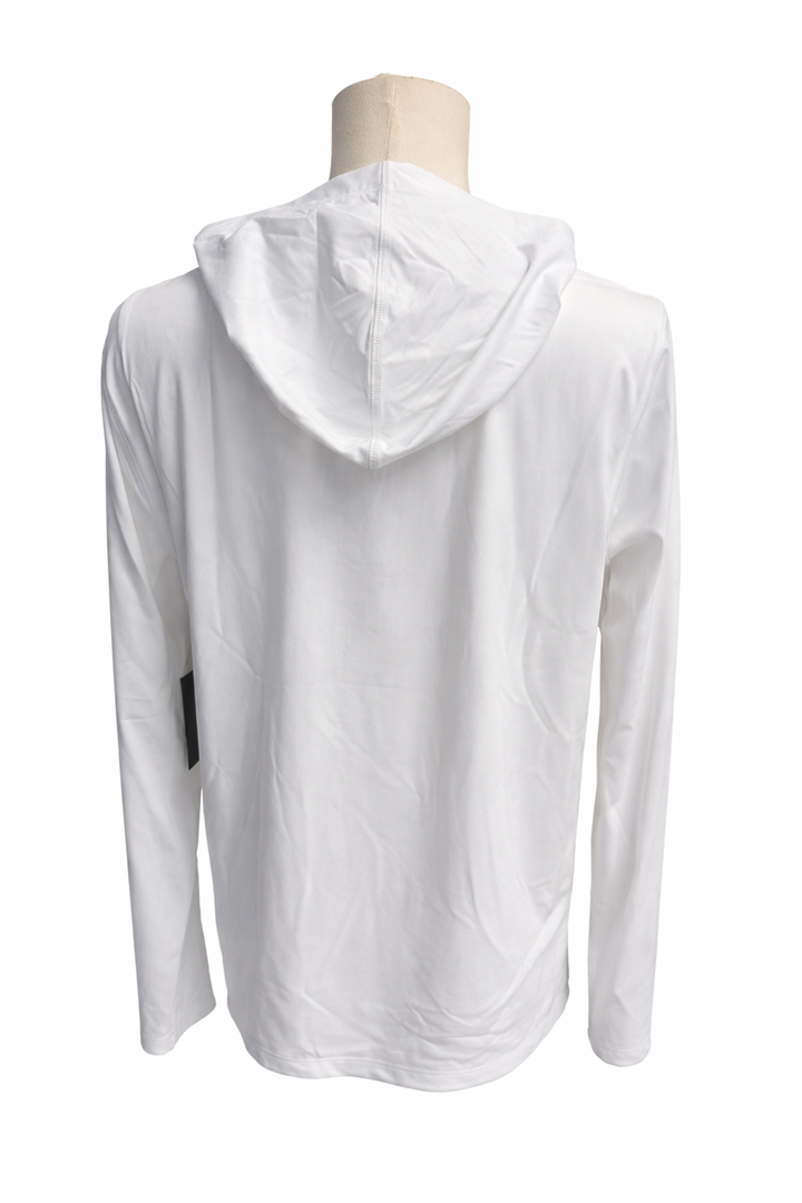 G/FORE Men's Melange Ice Nylon Hoodie - Snow - Medium - Skorzie