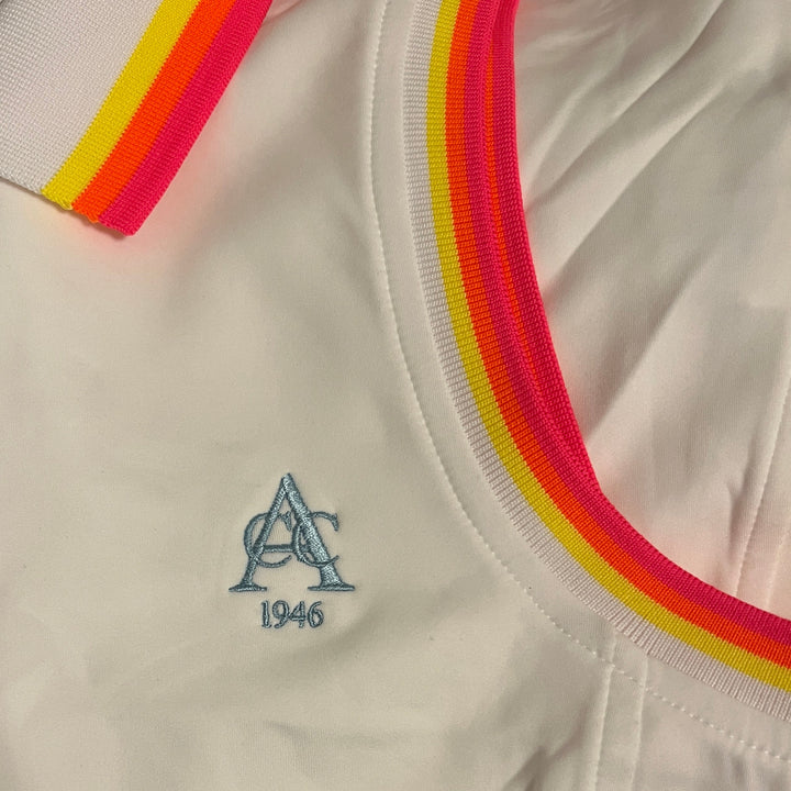 G/FORE Knockout A-Line Polo Dress (w/ logo) - Snow - Skorzie