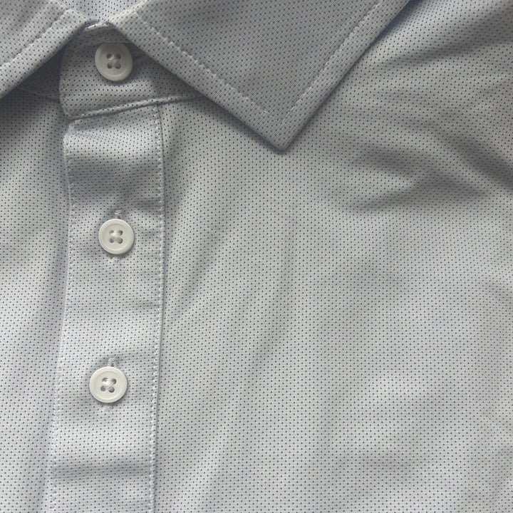 G/FORE Men's Polo Delta Dot Jacquard Long Sleeve Twilight Size M