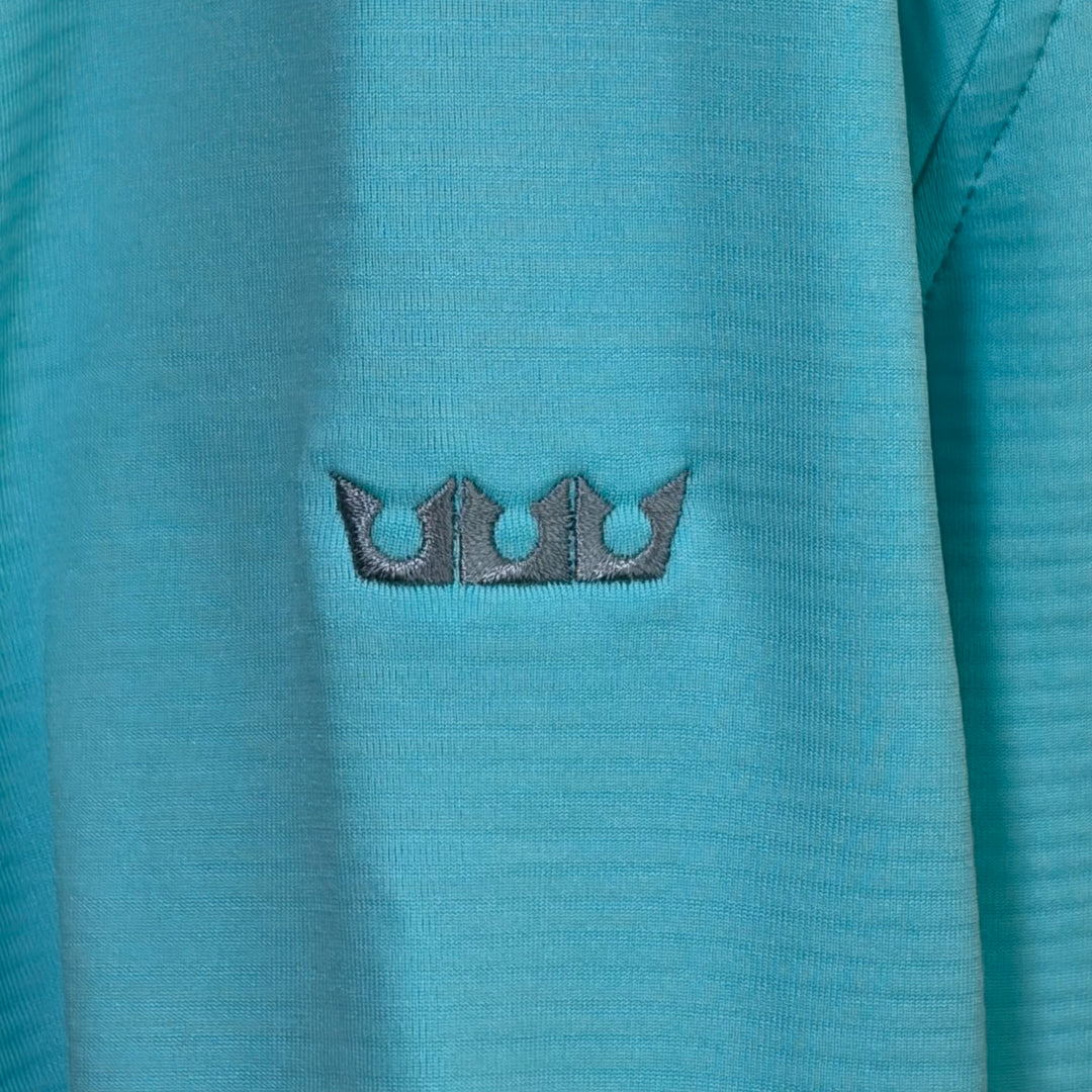 Peter Millar Beaumont Performance 1/4 Zip (w/logo) - Turquoise - Medium - Skorzie
