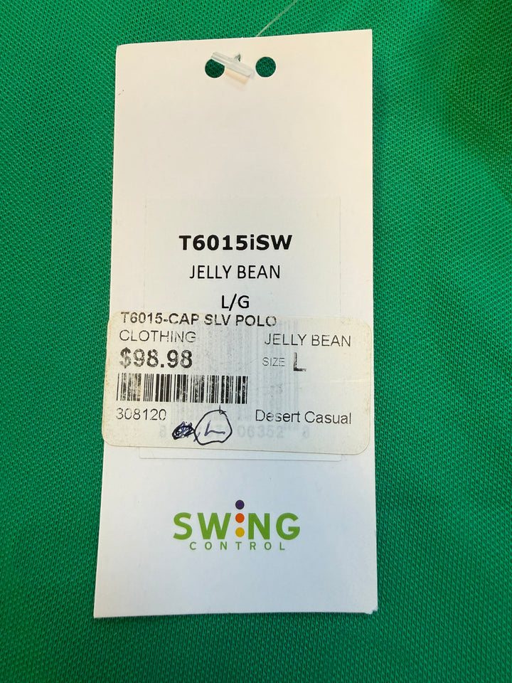 Swing Control Pique Short Sleeve Polo - Jelly Bean Green