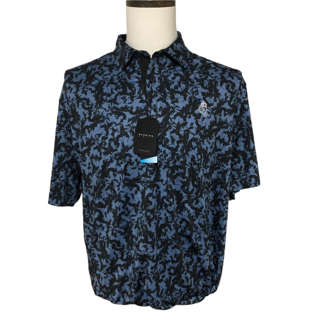Dunning Golf Polo (w/ logo) - Black/Force Blue - Skorzie