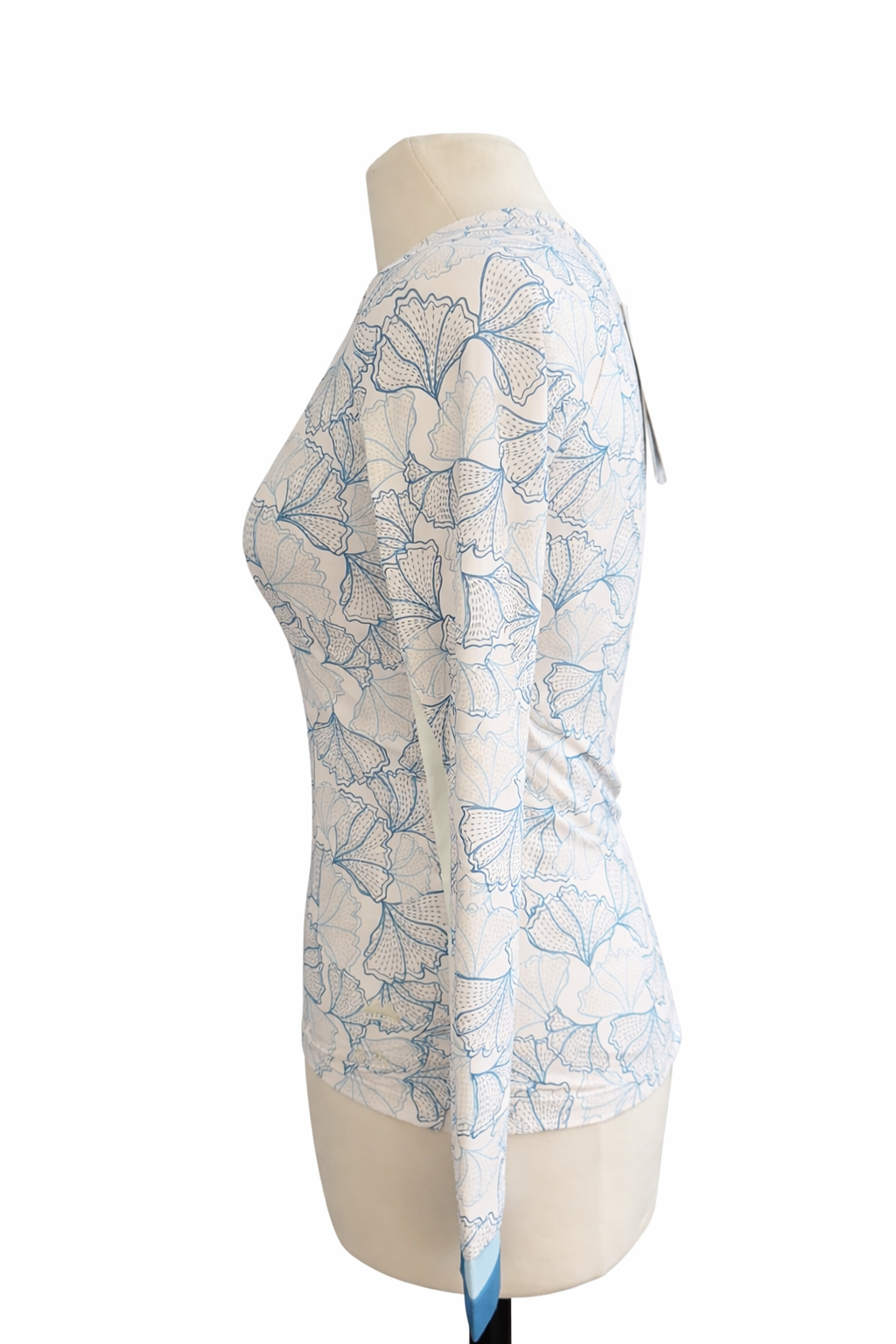 Kastel Denmark Long Sleeve Crewneck - Chambray Blue Poppies - X-Small - Skorzie