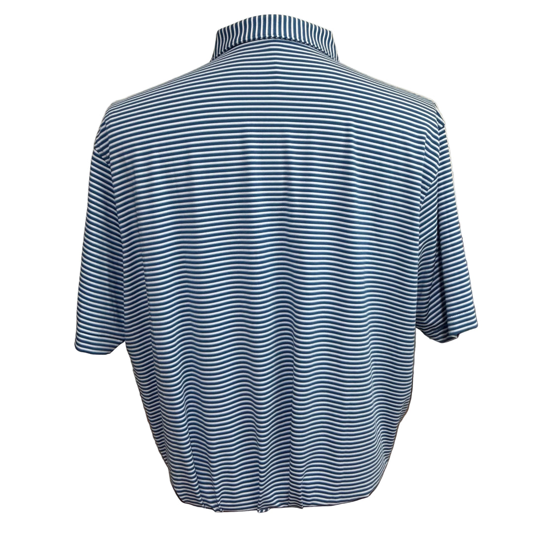 Peter Millar Joyner Performance Polo (w/logo) - Teal/White - X-Large - Skorzie