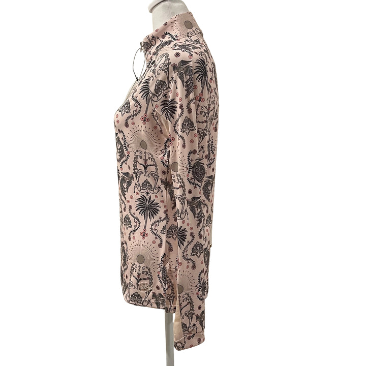 Kastel Denmark Patterned 1/4 Zip - Blush - Skorzie