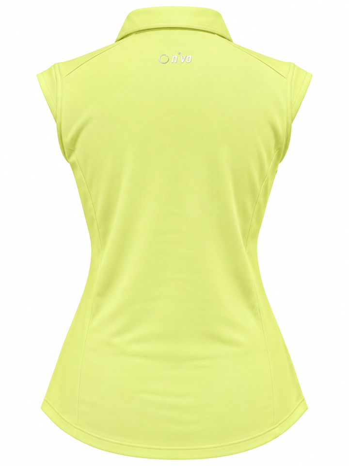 Nivo Sport Sleeveless Nelly Golf Polo - Pale Lime
