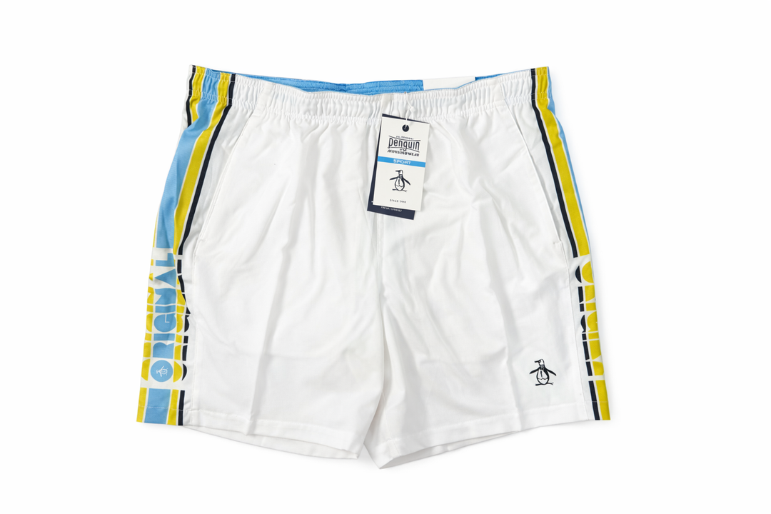 Penguin Men's "Original" Side StripeTennis Shorts - Medium - Skorzie