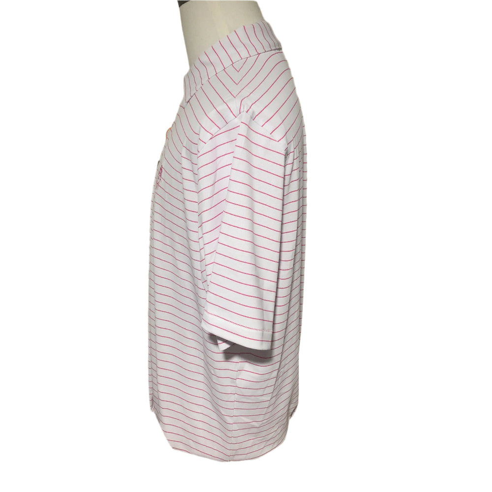 Peter Millar Avent Jersey Polo (w/ logo) - Pink/White - Skorzie