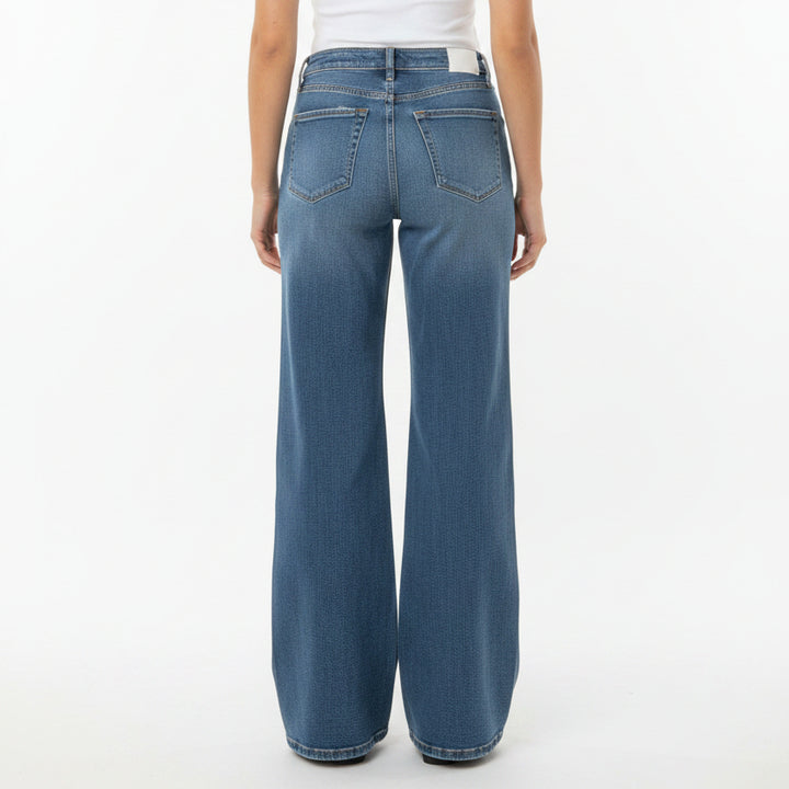 Good American Women's Jeans Good Waist Palazzo 33.5" Indigo986 Size 0