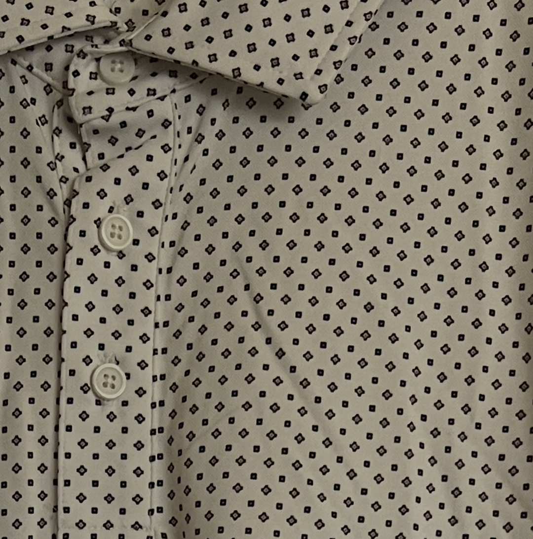 G/FORE Men's Polo Pima Chalk/Onyx Size M