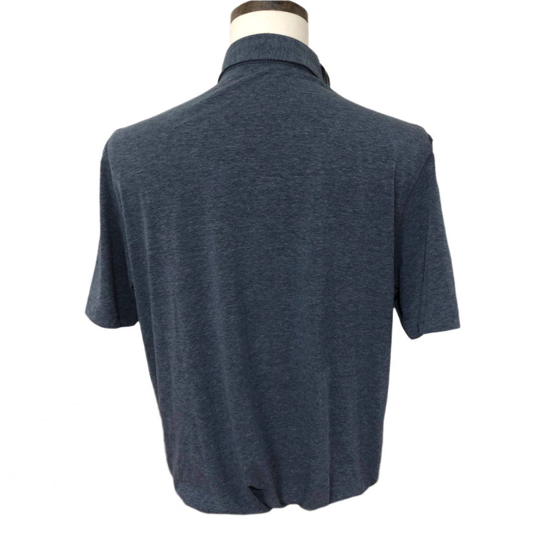 Adidas Go-To Polo (w/ logo) - Heathered Navy - Large - Skorzie