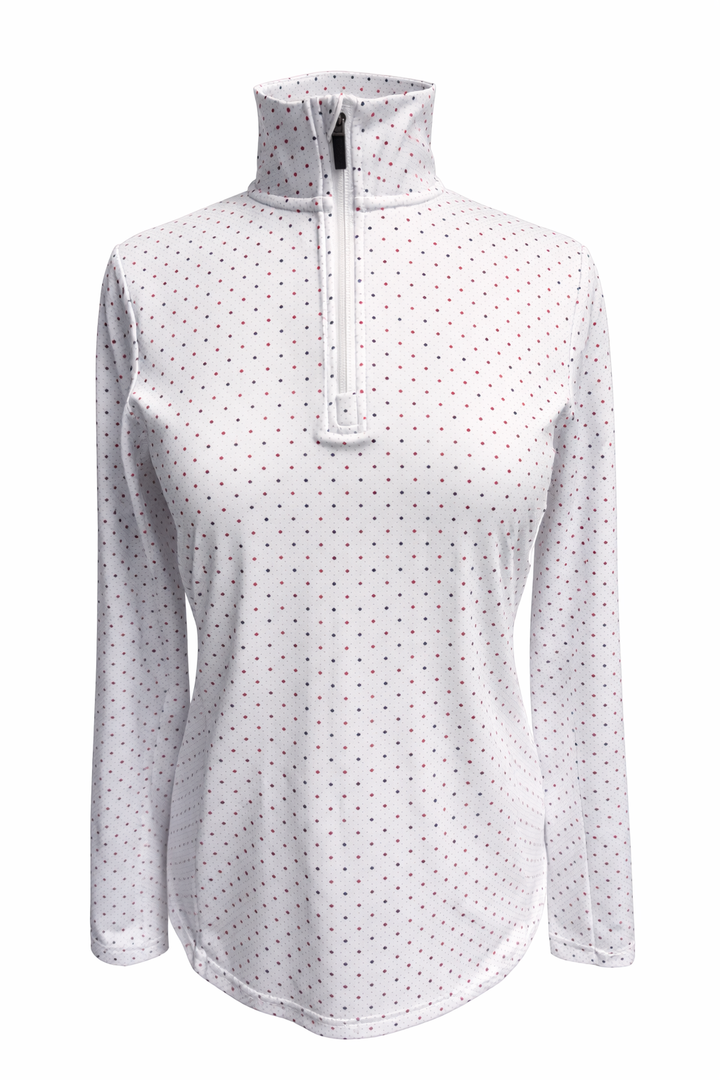 Flag & Anthem MVP Quarter Zip - White with Stars - Small - Skorzie