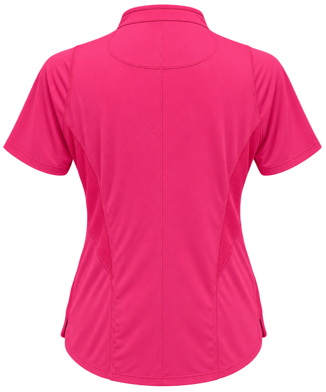 Lucky In Love Win the Day Short Sleeve Zip Top - Shocking Pink