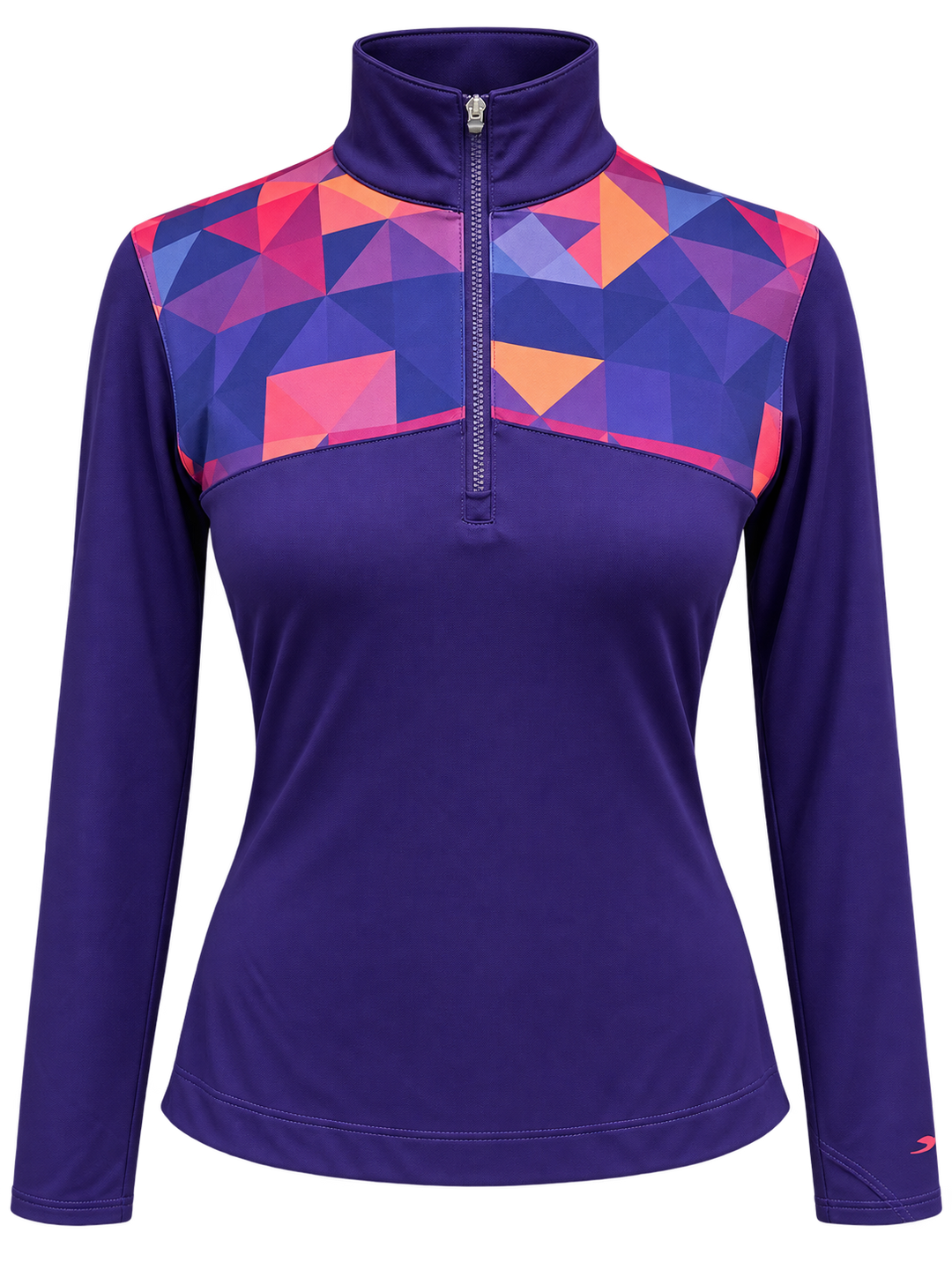 Slazenger Geo Printed Long Sleeve 1/4 Zip Pullover - Small - Purple Lapis - Skorzie