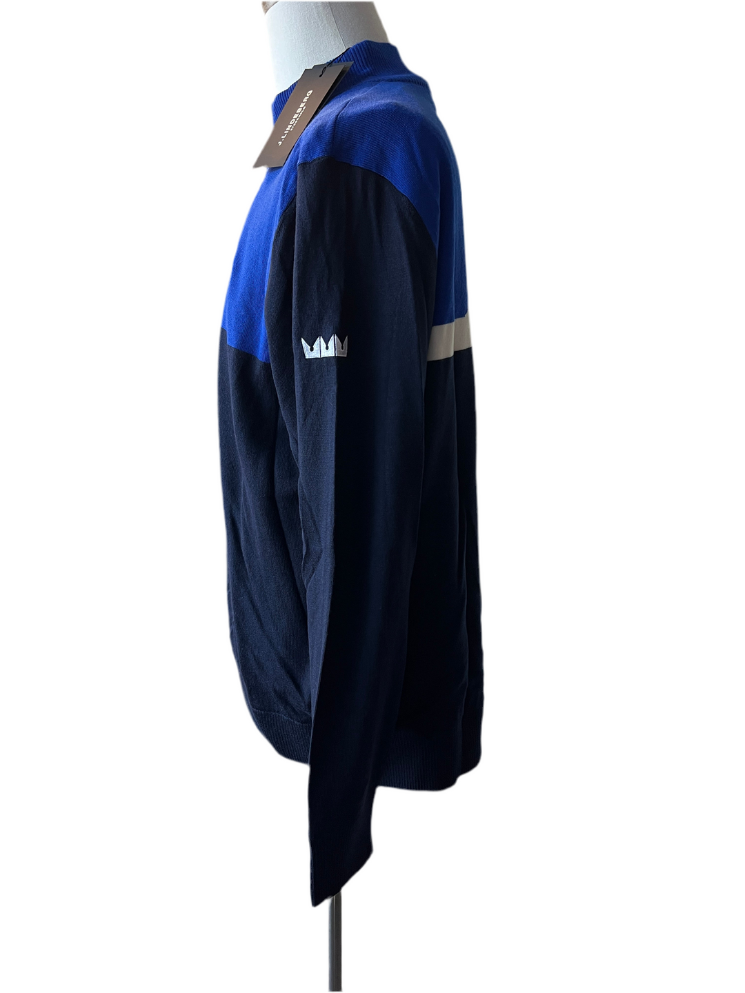 J. Lindeberg Jeff Windbreaker Sweater (w/ logo) - Navy - Skorzie