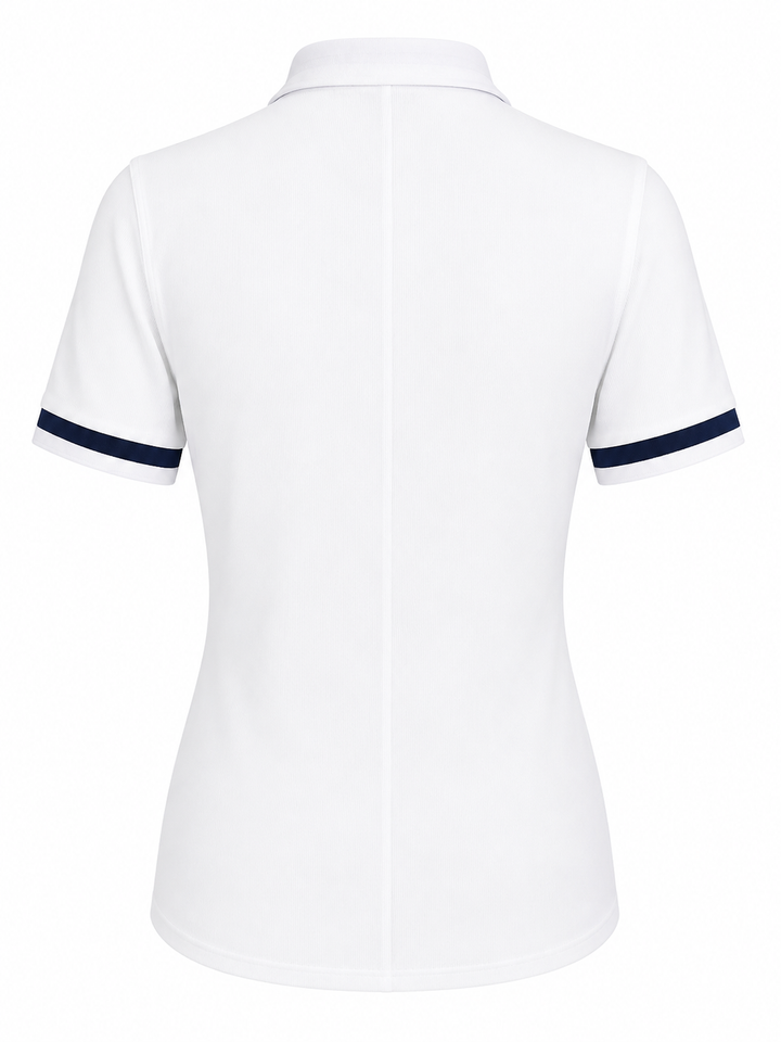 Foray Golf Button Packet Rib Polo - White