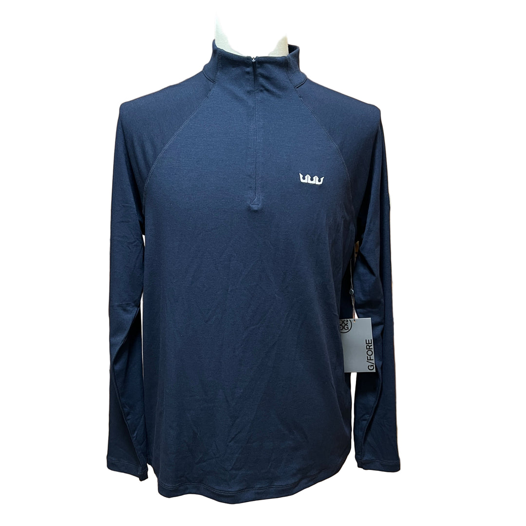 G/FORE Men's Luxe Quarter Zip Midlayer (w/logo) - Twilight - Small - Skorzie