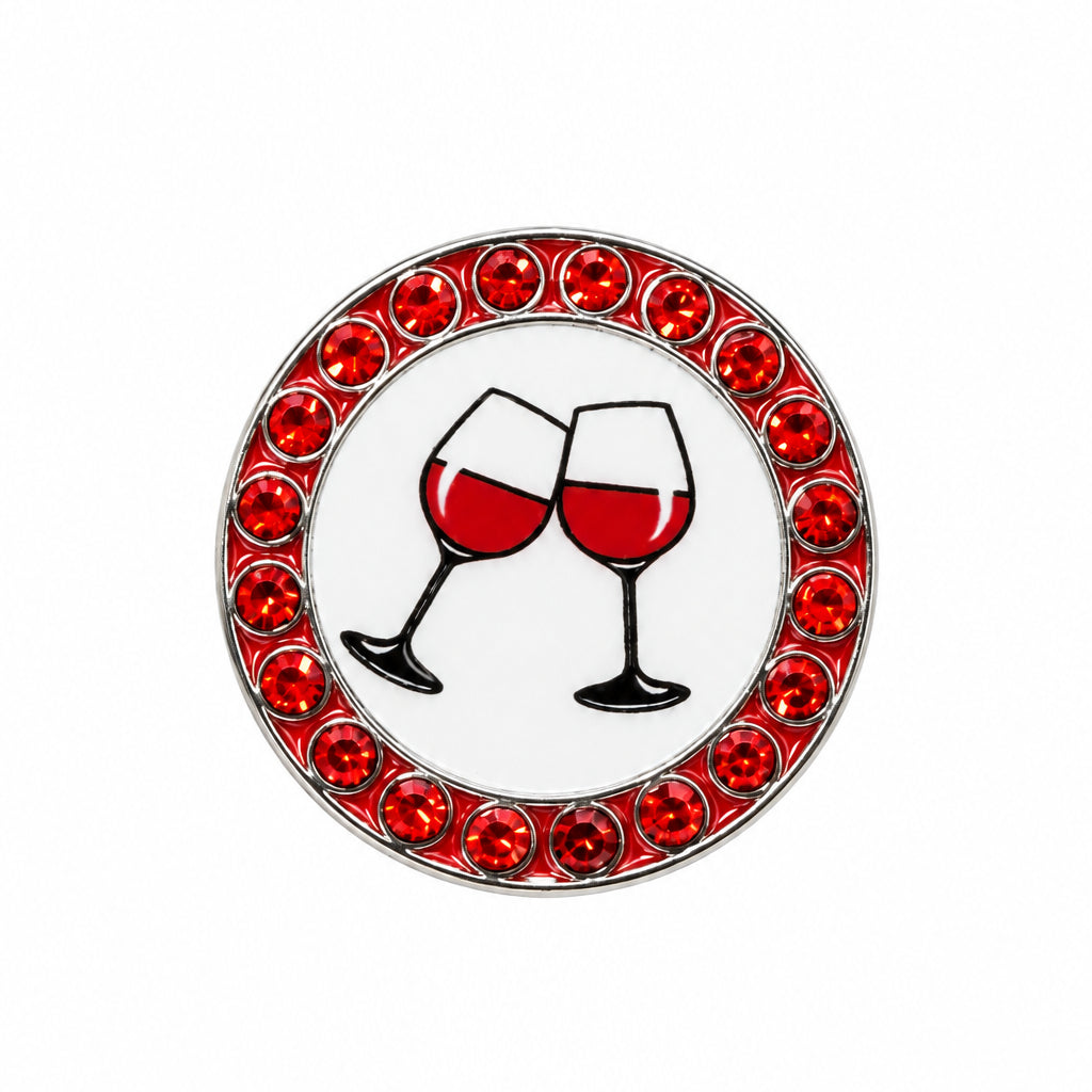 Best Of Golf America Crystal Rim Ball Marker - Wine Cheers