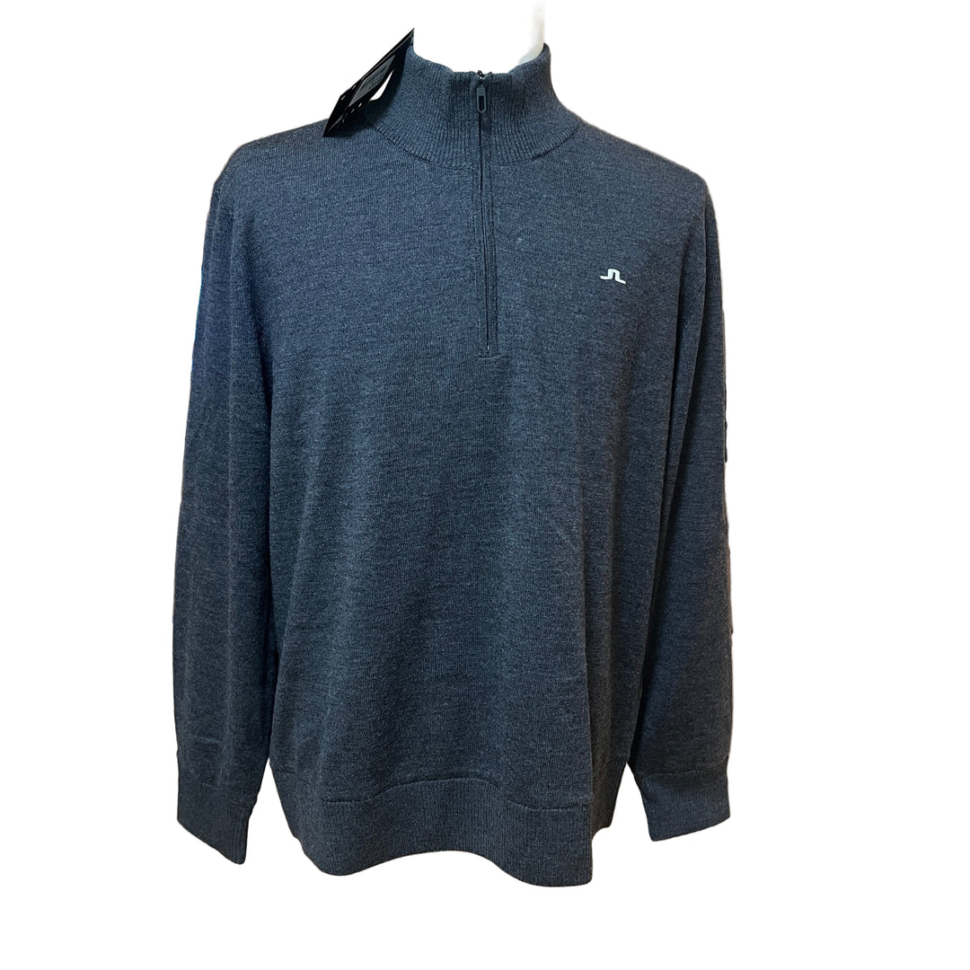 J.Lindeberg Jeffrey Windbreaker Sweater - Dark Grey Melange - X-Large - Skorzie