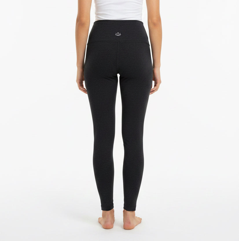 Beyond Yoga Spacedye™ Caught In The Midi High Waisted Legging (28") - Heathered Black - X-Small - Skorzie