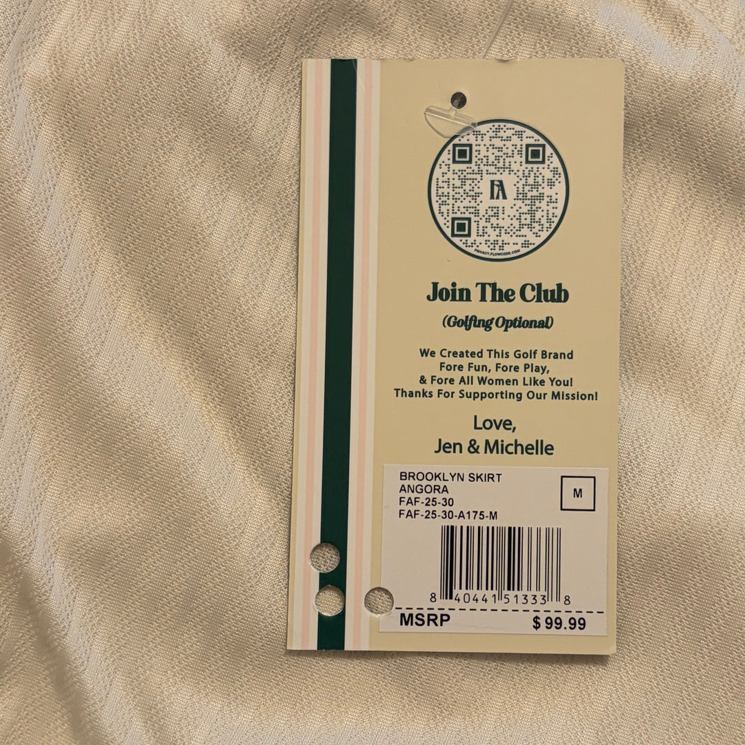 Fore All Women's Golf Skort Brooklyn 15" Angora Size M