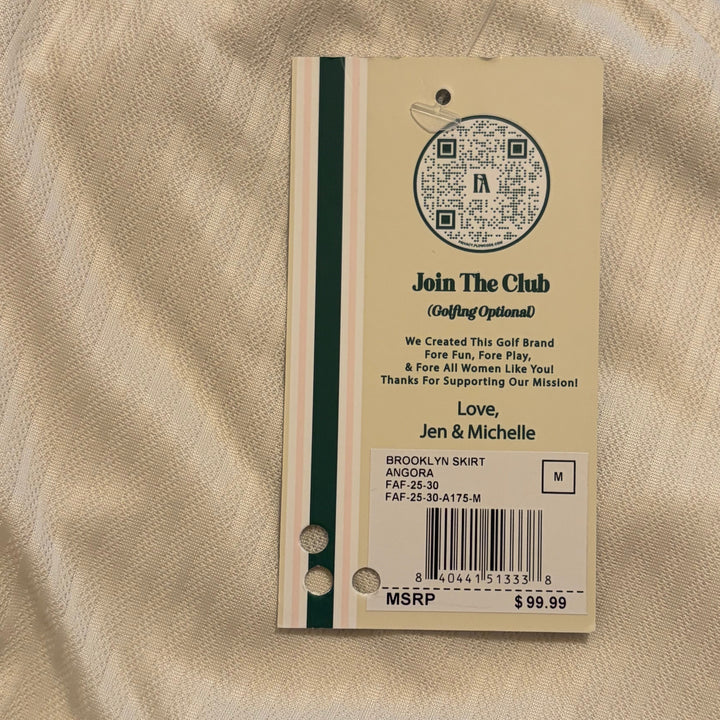 Fore All Women's Golf Skort Brooklyn 15" Angora Size M