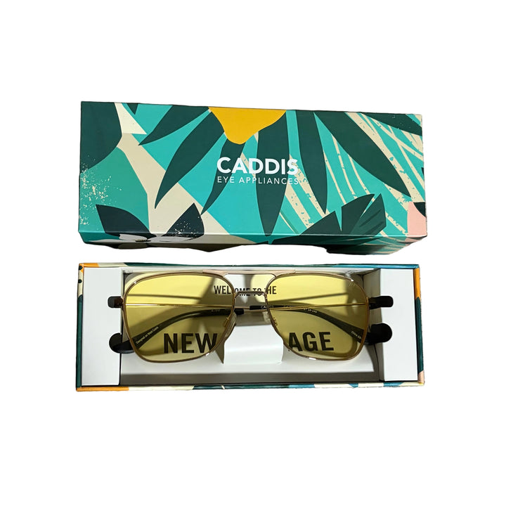 Caddis Hooper Reading Glasses - Polished Gold - Skorzie