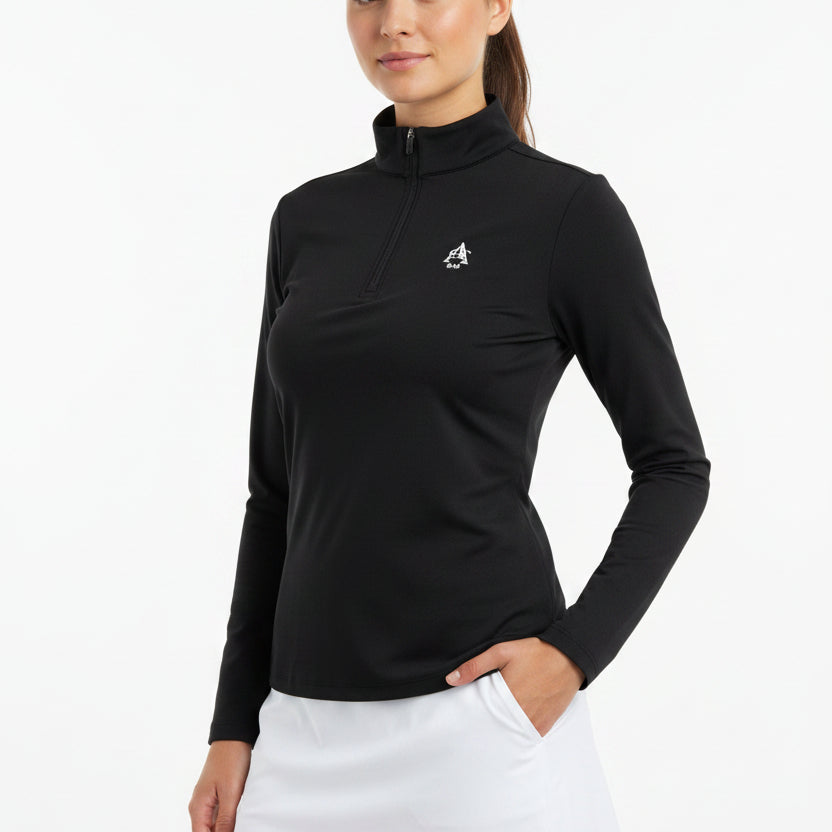 Bad Birdie Women's Golf L/S Polo Velocity (w/logo) Black Size XS